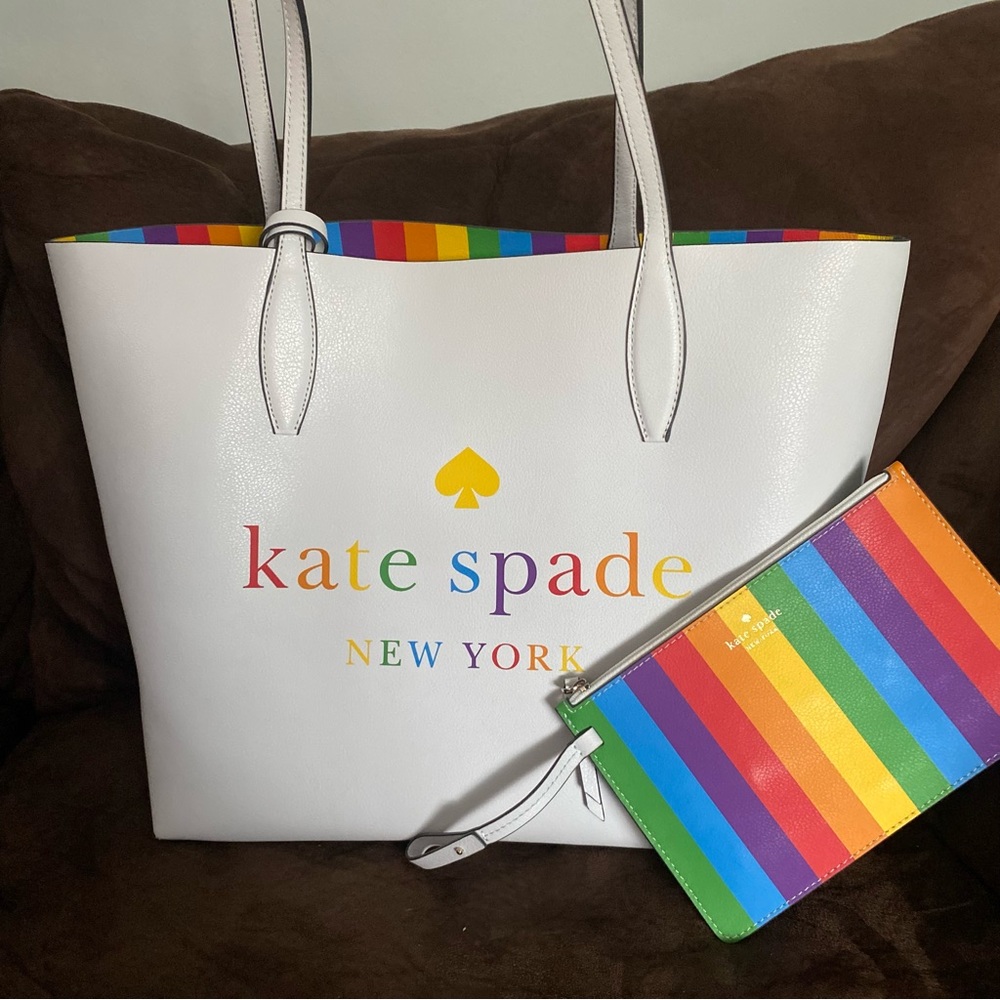 Kate Spade Arch Rainbow Pride Reversible Tote